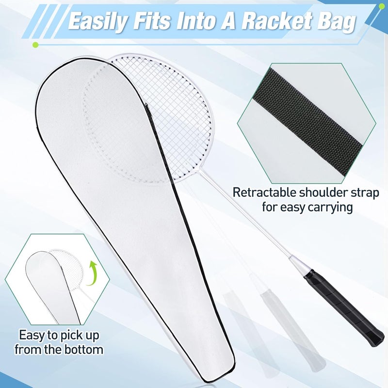 Chitidr 6 Packs Badminton Rackets Set Include 6 Lightweight Rackets 12 Nylon Plastic Shuttlecocks 3 Carrying Bags for Summer Outdoor Backyard Games Sports Beginners Adults - Image 4
